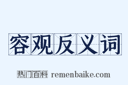 容观反义词是什么意思的图片